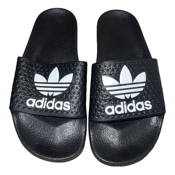 BNWOT Adidas Black Slides - Picture 1 of 11
